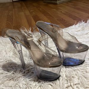 Clear stilletos